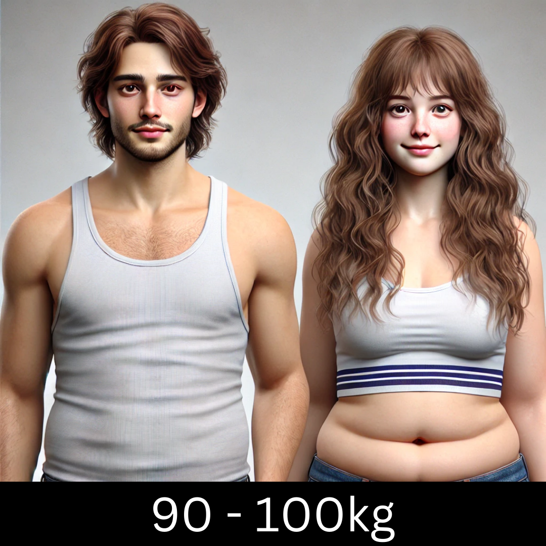 90 a 100kg